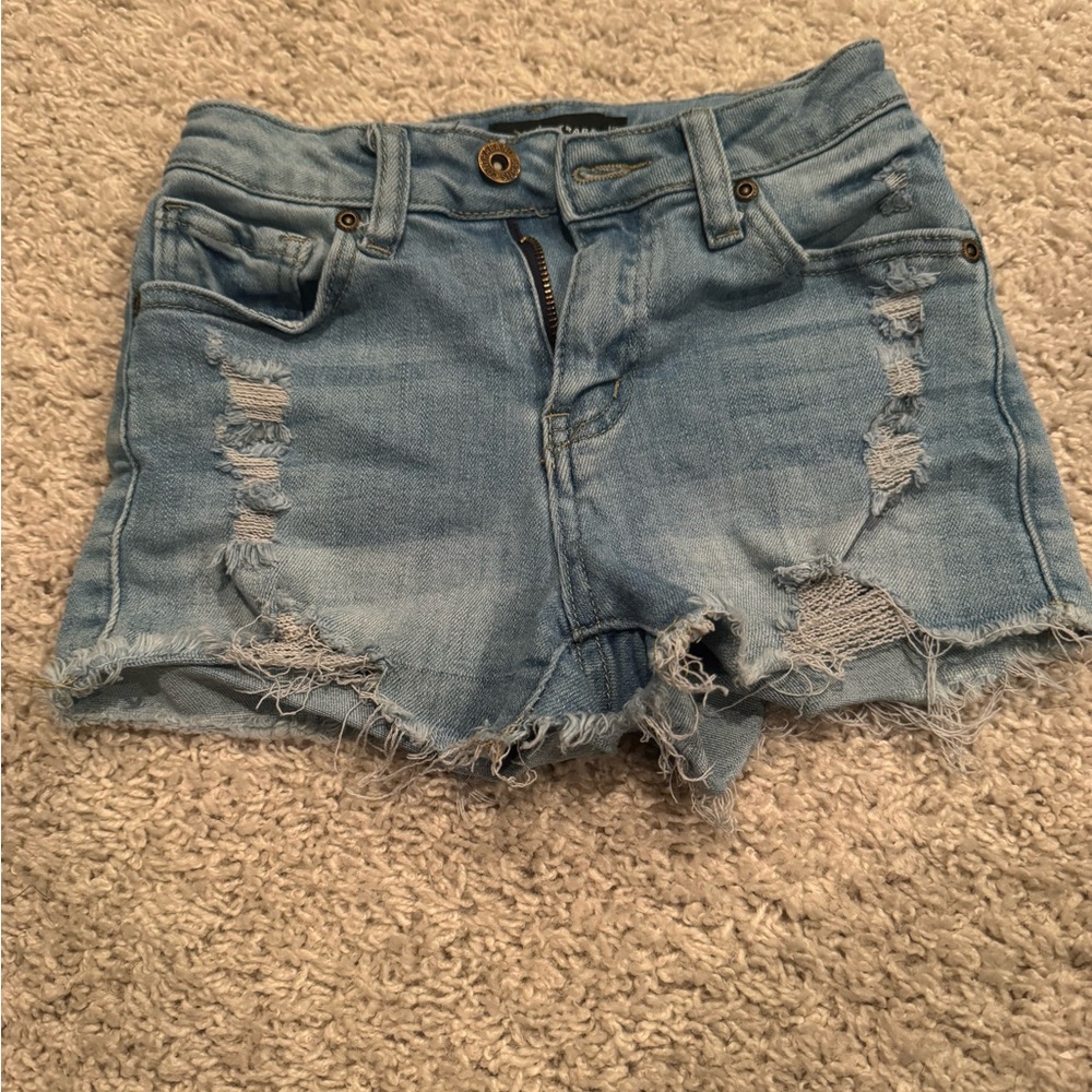 Girl’s Denim Distressed Shorts